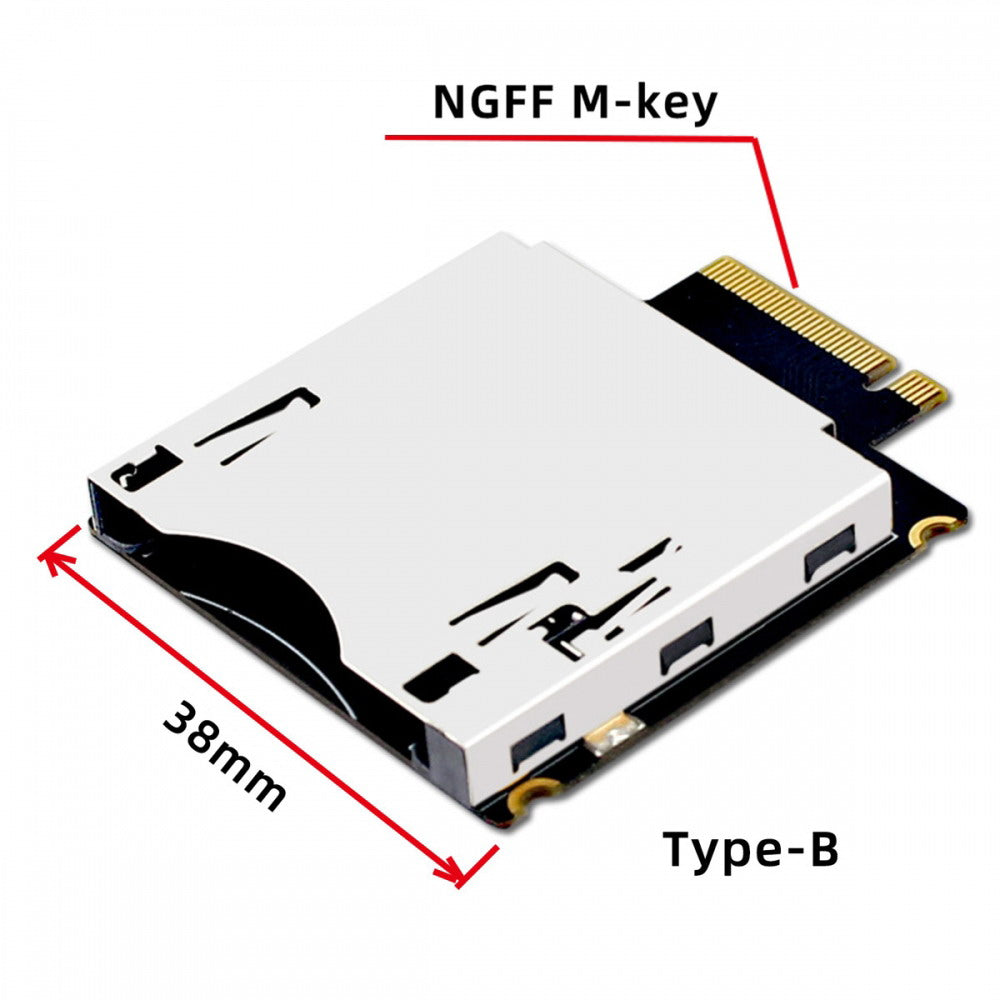 NGFF M.2 NVMe Host to CFExpress CFB Extension Adapter M2 M-key for CFE Type-B Support R5 Z6 Z7 Memory Card SA-038-CFB