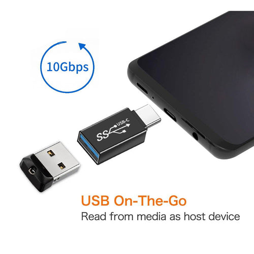 10Gbps USB-C Type-C to USB 3.0 Female OTG Adapter for Laptop Tablet Phone Disk Mouse Keyboard UC-035-BK