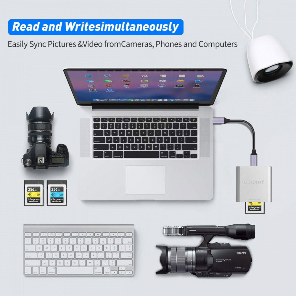 USB3.1 Type-C USB3.0 Type-A to CF Express Extension Card Reader CFE Type-B Support R5 Z6 Z7 CFB Memory Card UC-152-CFE