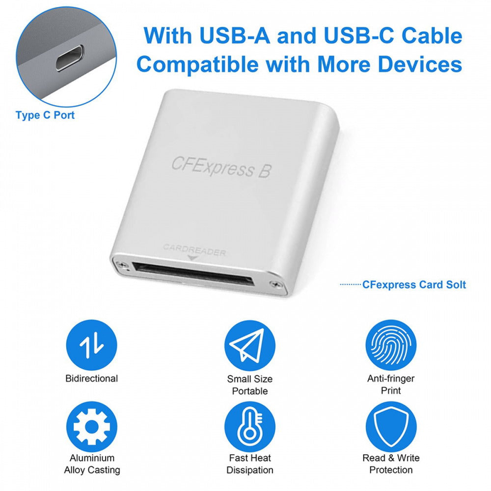 USB3.1 Type-C USB3.0 Type-A to CF Express Extension Card Reader CFE Type-B Support R5 Z6 Z7 CFB Memory Card UC-152-CFE