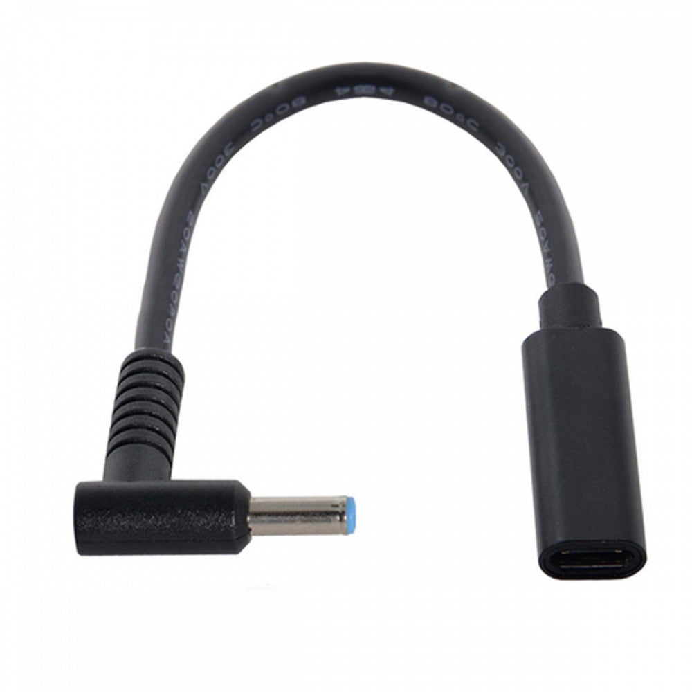 Type C USB-C Female Input to DC 4.5*3.0mm Power PD Charge Cable fit for HP Laptop 18-20V UC-109-4530HP