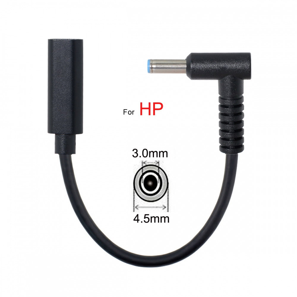 Type C USB-C Female Input to DC 4.5*3.0mm Power PD Charge Cable fit for HP Laptop 18-20V UC-109-4530HP