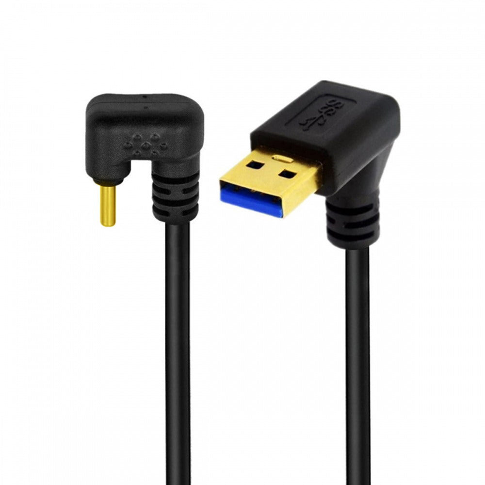 Down Angled USB3.0 Type-A to Type C USB-C Male to Male Power Data Cable 5Gbps USB-C Opposite U Shape Back Angled UC-101-DN