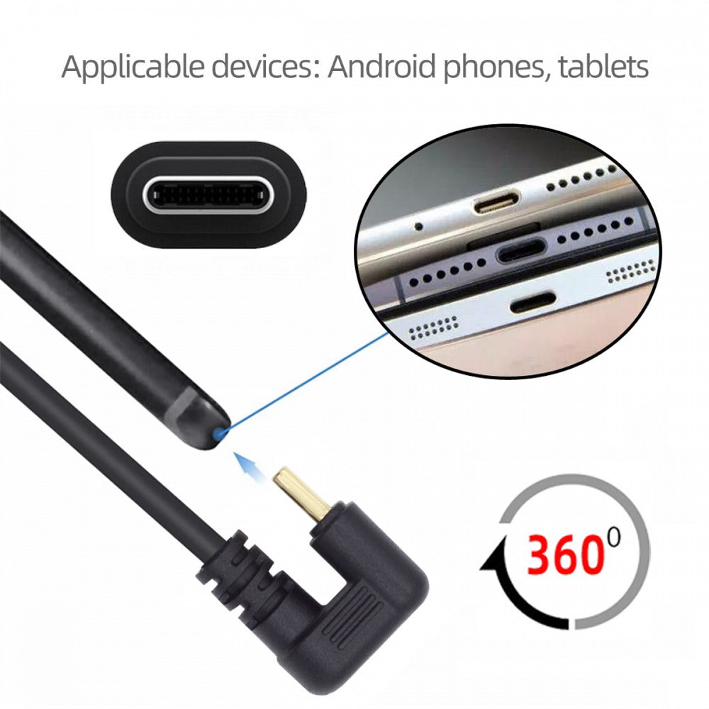 Down Angled USB3.0 Type-A to Type C USB-C Male to Male Power Data Cable 5Gbps USB-C Opposite U Shape Back Angled UC-101-DN