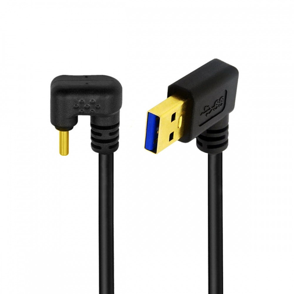 Left Angled USB3.0 Type-A to Type C USB-C Male to Male Power Data Cable 5Gbps USB-C Opposite U Shape Back Angled UC-101-LE