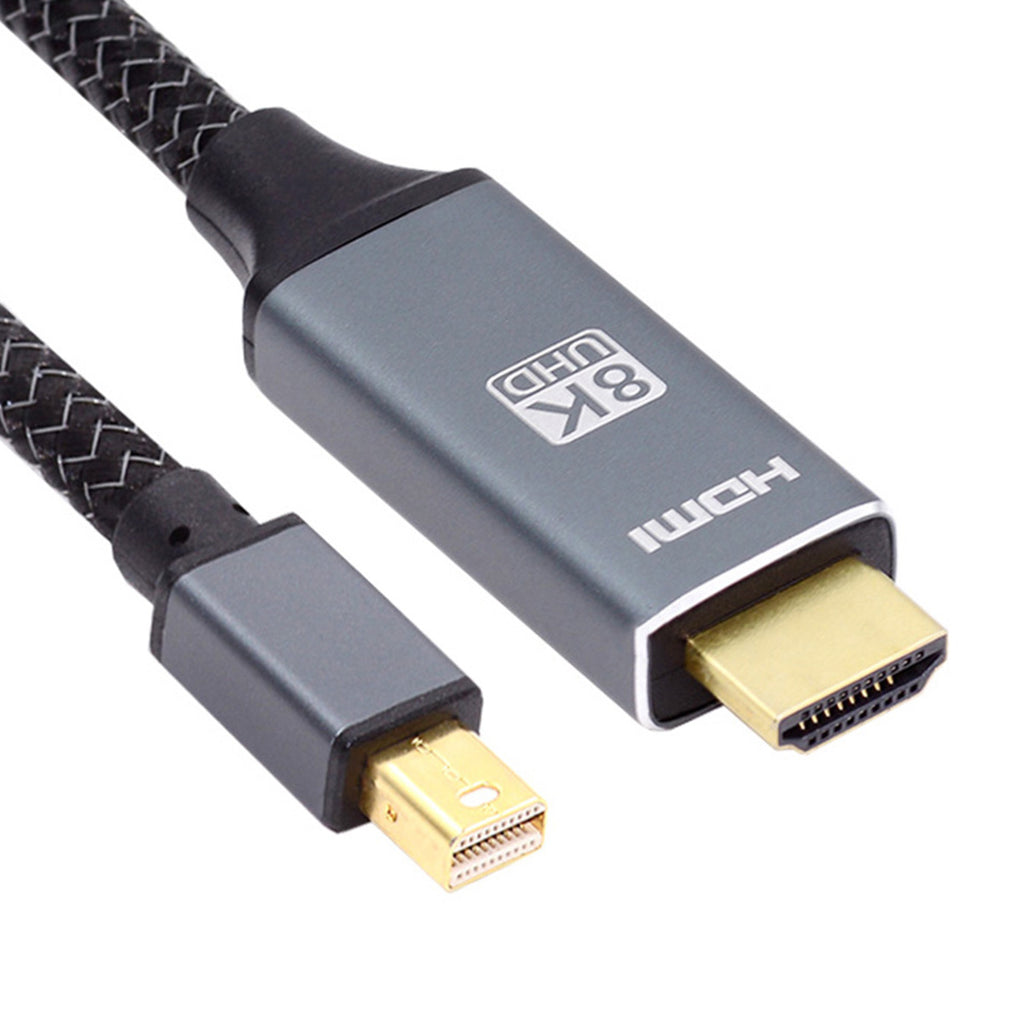 Mini DisplayPort 1.4 Source to HDMI 2.0 Display 8K 60hz UHD 4K MINI-DP to HDMI Male Monitor Cable DP-021-8K