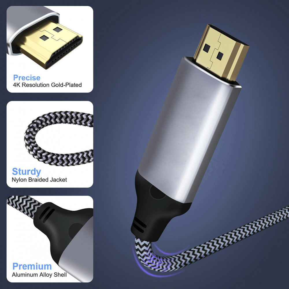 Mini DisplayPort 1.4 Source to HDMI 2.0 Display 8K 60hz UHD 4K MINI-DP to HDMI Male Monitor Cable DP-021-8K