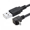 Down Angled 90 Degree Micro USB to USB Data Charge Cable for i9500 9300 N7100 U2-089-DN