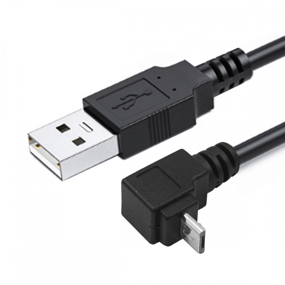 Up Angled 90 Degree Micro USB Male to USB Data Charge Cable for i9500 9300 N7100 U2-089-UP