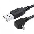 Up Angled 90 Degree Micro USB Male to USB Data Charge Cable for i9500 9300 N7100 U2-089-UP