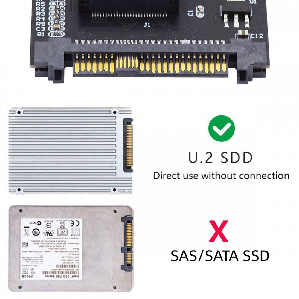 U.2 SFF-8639 Host Adapter to NVMe Ruler 1U GEN-Z EDSFF 2C 8X Short SSD PM983 E1.L Carrier Adapter SF-072-2C