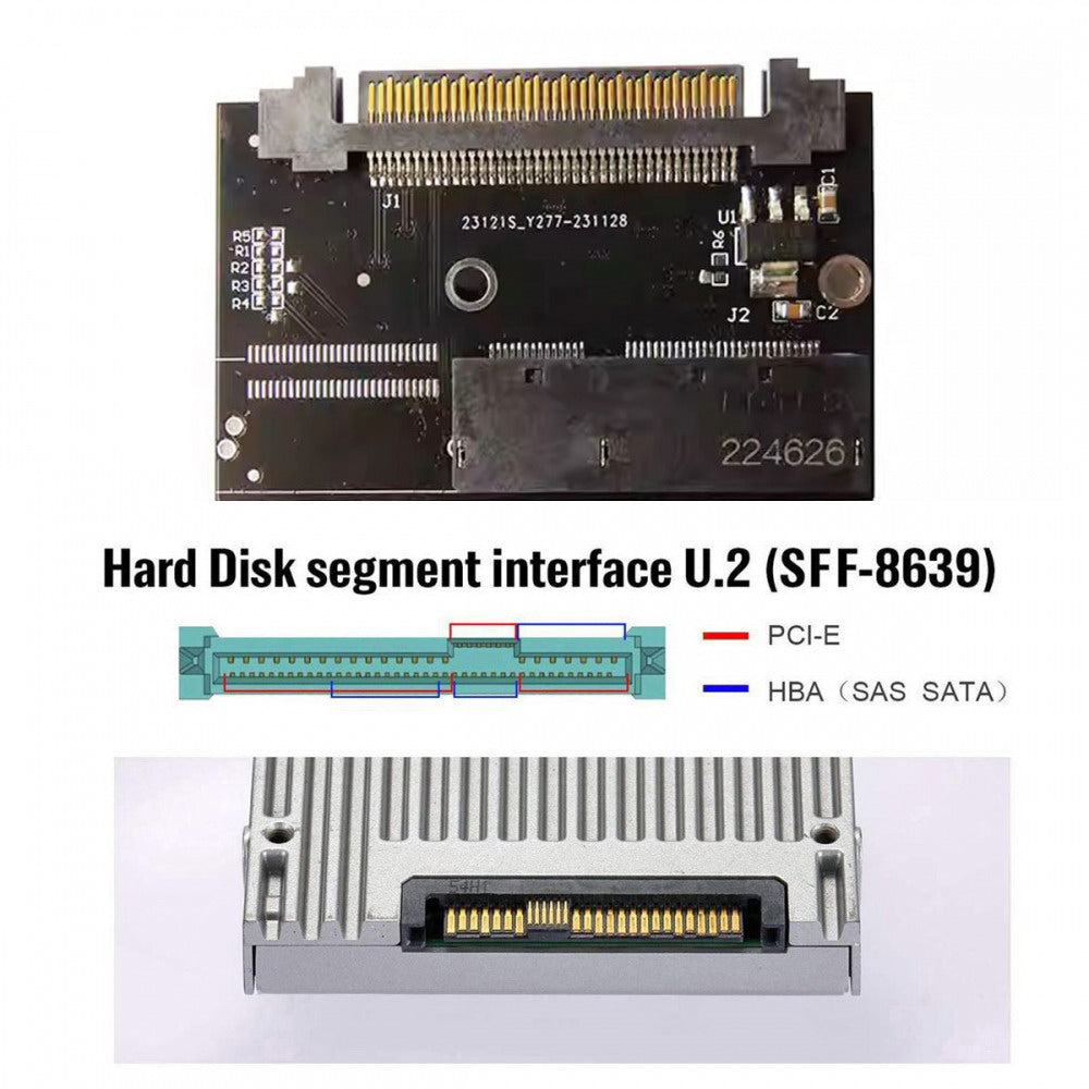 U.2 SFF-8639 Host Adapter to NVMe Ruler 1U GEN-Z EDSFF 2C 8X Short SSD PM983 E1.L Carrier Adapter SF-072-2C
