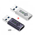 2pcs/lot USB 2.0 A Male QC to PD USB-C Type C Female 5Gbps Data Power Adapter for Laptop Tablet Phone UC-167-QC