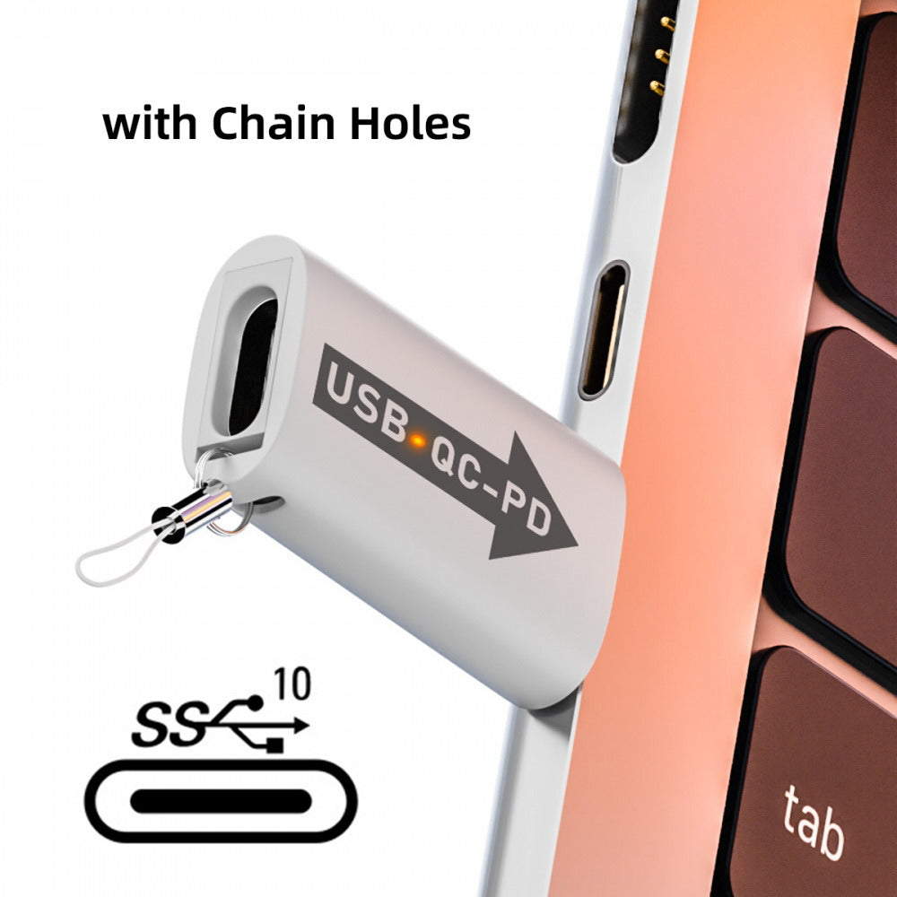 2pcs/lot USB 2.0 A Male QC to PD USB-C Type C Female 5Gbps Data Power Adapter for Laptop Tablet Phone UC-167-QC
