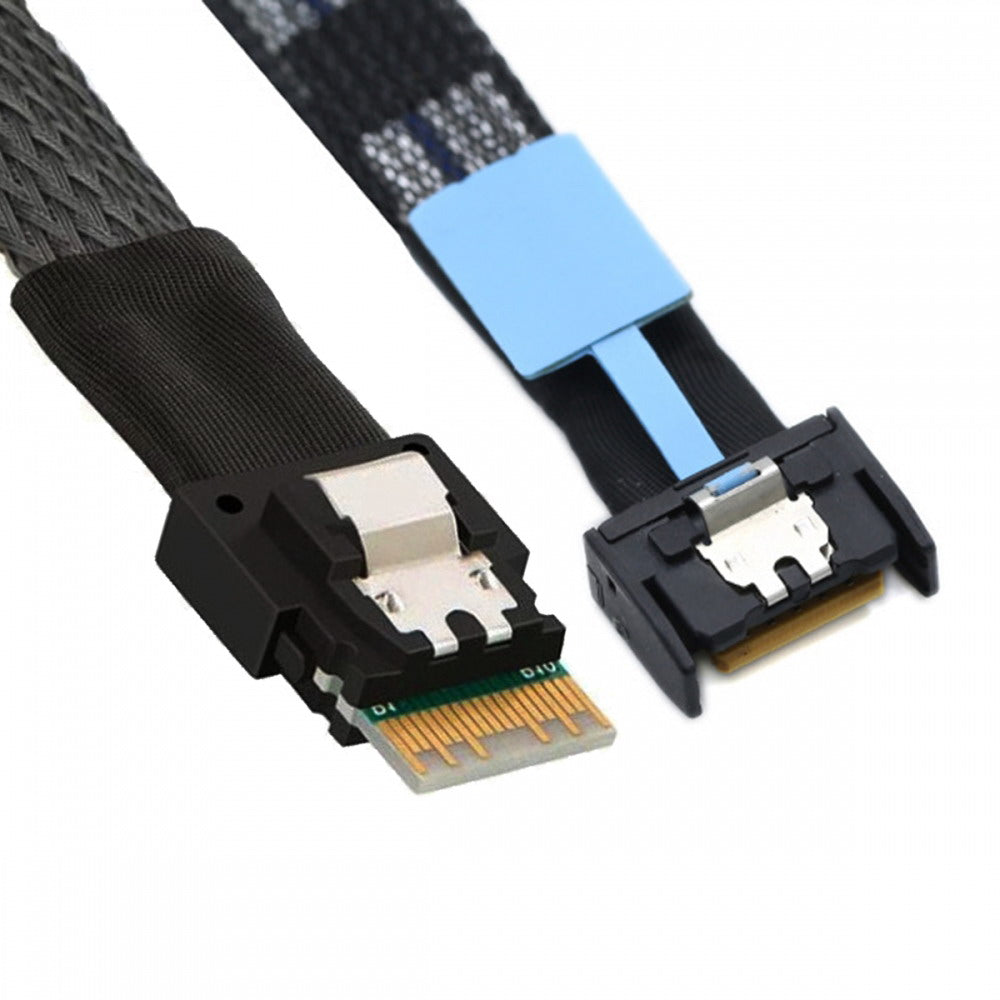 PCI-E 5.0 Mini Cool Edge IO MCIO PCI-E 4i 38Pin Male to SFF-8654 Slimline 4X Extender Cable 50cm SF-078