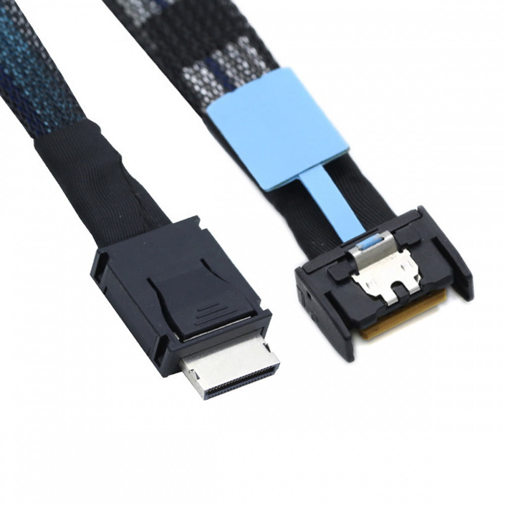 PCI-E 5.0 Mini Cool Edge IO MCIO PCI-E 4i 38Pin Male to SFF-8611 Oculink 4X Extender Cable 50cm SF-077