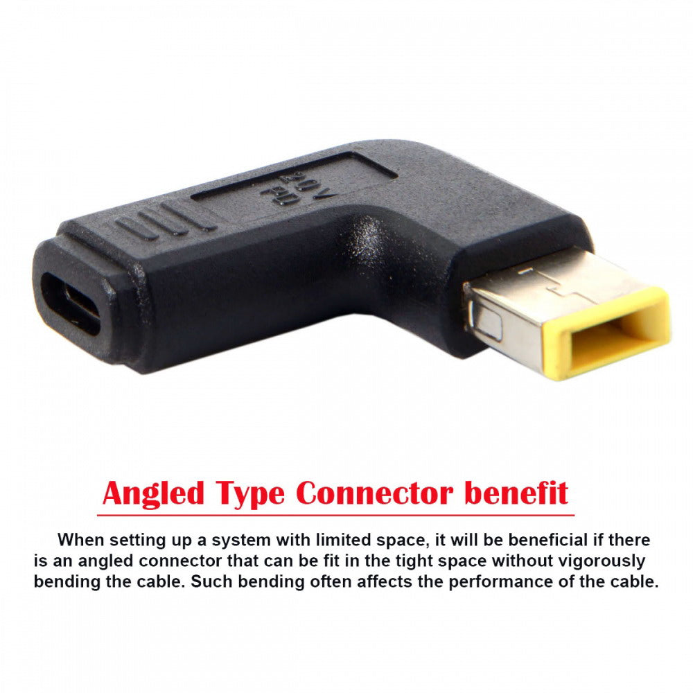 USB 3.1 Type C USB-C to Rectangle 11.0*4.5mm Adapter PD Emulator Trigger for Lenovo ThinkPad X1 Carbon UC-112-1145MM