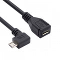 Micro USB 2.0 90 Degree Right Angled Male to Female Tablet Phone Extension Cable 50cm U2-096-RI