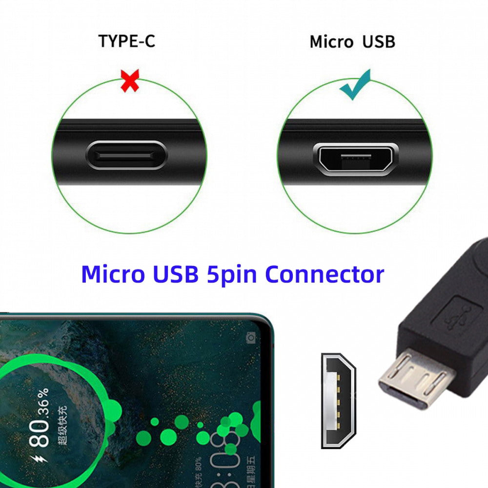 Micro USB 2.0 90 Degree Right Angled Male to Female Tablet Phone Extension Cable 50cm U2-096-RI