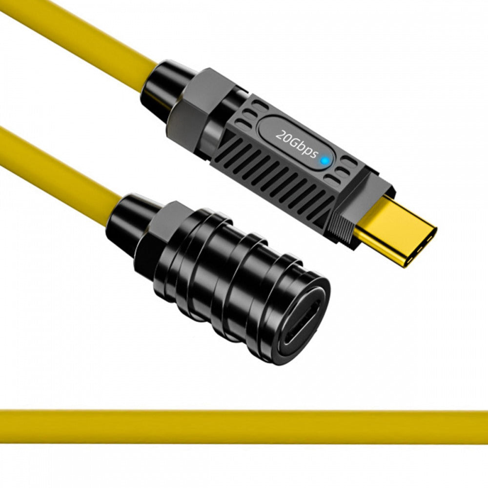 Ultra Soft High Flex USB-C USB4 Cable 20Gbps 140W 8K for Gaming Keyboard Mouse Type-C Male to Female Extension Cable Power & Data UC-157-MF