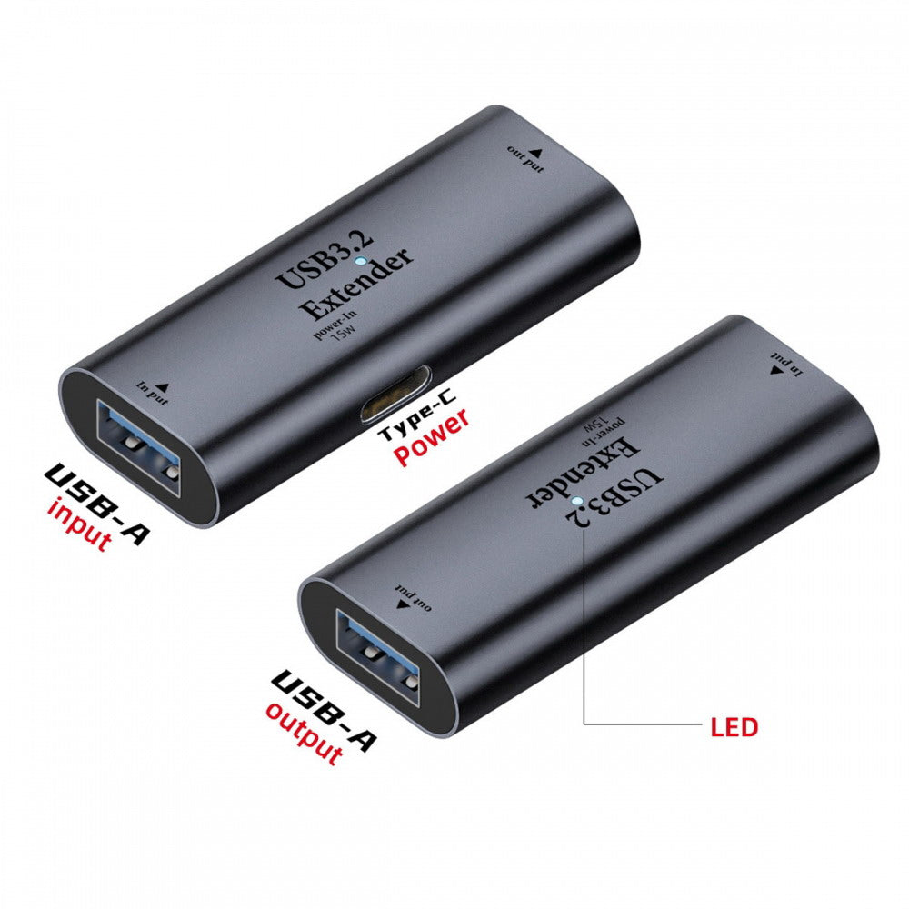USB 3.0 Active Repeater Adapter Type-A Female to Type-A Female Extender with Chipset for Camera Printer Computer U3-010-AFAF