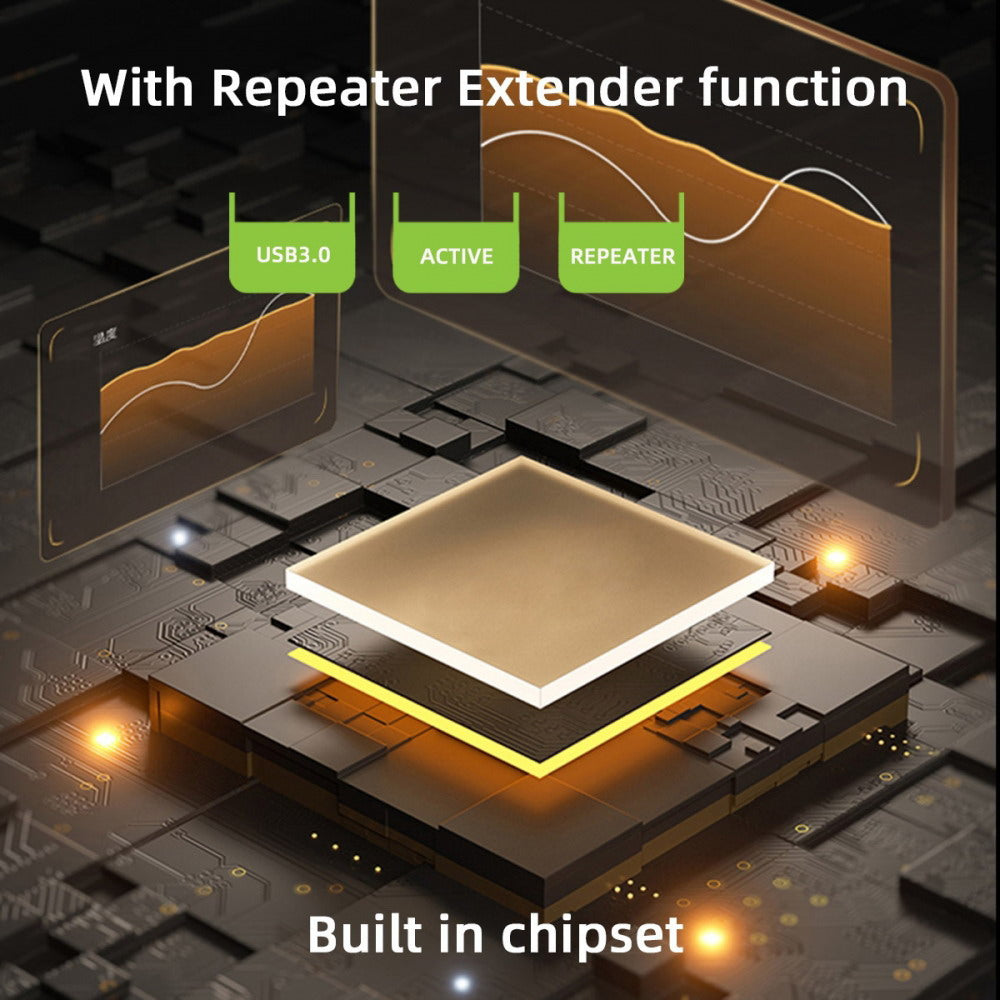 USB 3.0 Active Repeater Adapter Type-C Female to Type-C Female Extender with Chipset for Camera Printer Computer U3-010-CFCF
