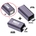 2pcs/lot USB 2.0 B Type Female to Mini USB & Micro Male Extension Adapter for Printer Phone Disk U2-010-MM