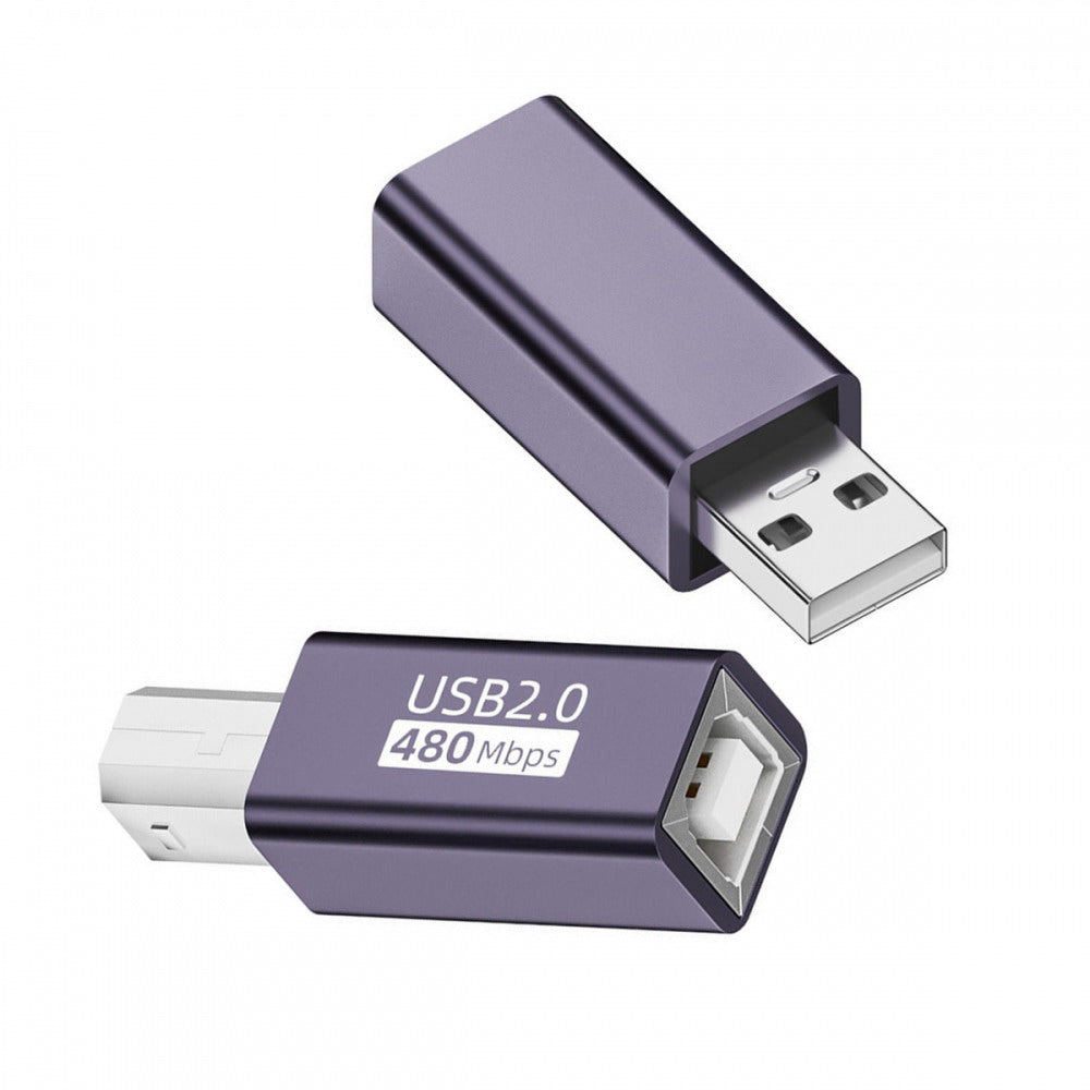 2pcs/lot USB 2.0 B Type Female to Type-A & Type-B Male Extension Adapter for Printer Scanner Disk U2-010-AB