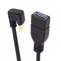USB-C USB 3.1 Type-C Male to USB 3.0-A Female 10Gbps OTG Data Power Cable Opposite U Shape Back Angled UC-200-OS