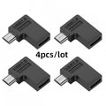 4pcs/lot USB-C USB2.0 Type C Female to Micro USB Male Power Data Adapter 90 Degree Right Angled Type UC-102-RI-4PCS