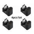 4pcs/lot USB-C USB2.0 Type C Female to Micro USB Male Power Data Adapter 360 Degree Opposite Down Back Angled UC-102-OS-4PCS