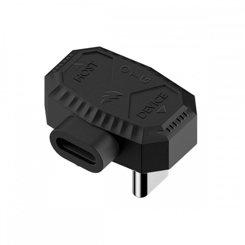 480Mbps USB-C Type-C Male to Male OTG Data Adapter with PD Power Opposite U Shape Back Angled for Phone MIC UC-009-PW