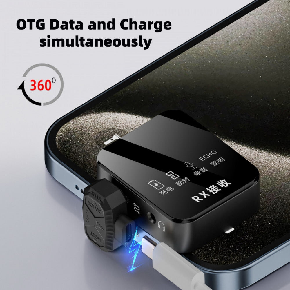 480Mbps USB-C Type-C Male to Male OTG Data Adapter with PD Power Opposite U Shape Back Angled for Phone MIC UC-009-PW