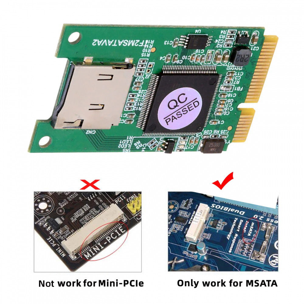 30x50mm MSATA to Micro SD T-Flash TF Card Rearder Adapter Embedded for Industrial Mobile SSD EP-041-3050MM