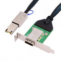 External Mini SAS SFF-8088 Male to SFF-8088 Female Extension Cable PCBA With Low Profile Bracket SF-083-26PIN
