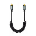 Stretch Coiled USB-C USB4 Cable 20Gbps 100W 8K for Laptop Keyboard Tablet Type-C Male to Male Cable Power & Data UC-164-CM-1.8M