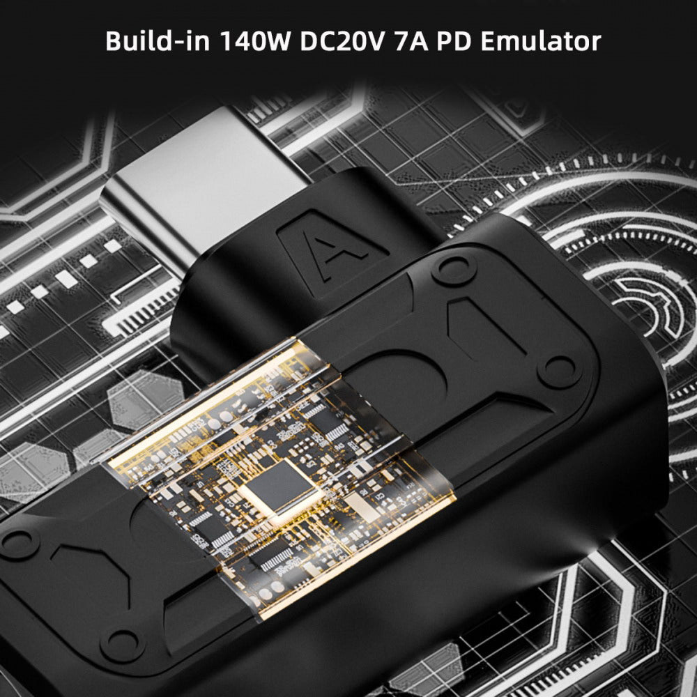 140W 100W Rectangle Jack Thinkpad X1 Input to USB-C Type-C Angled 90 Degree Power Plug Charge Adapter for Laptop Phone UC-066-1145MM