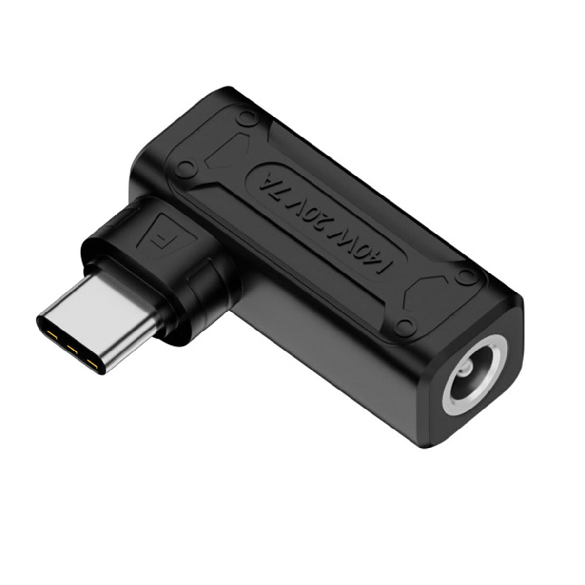 140W 100W DC Jack 5.5x2.5mm Input to USB-C Type-C Angled 90 Degree Power Plug Charge Adapter for Laptop Phone UC-066-5525MM