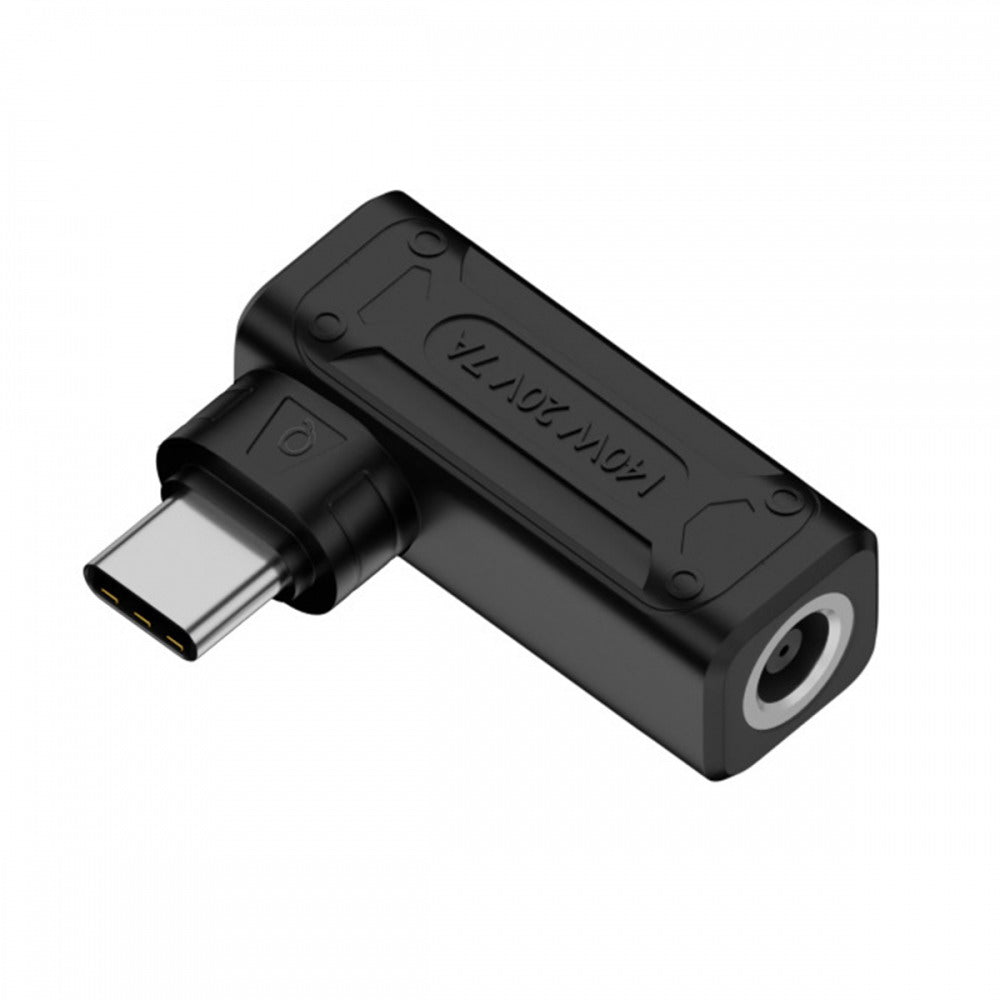 140W 100W DC Jack 6.0x1.4mm Input to USB-C Type-C Angled 90 Degree Power Plug Charge Adapter for Laptop Phone UC-066-6014MM