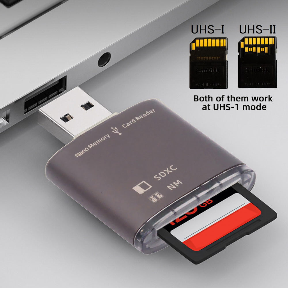 USB 3.0 to NM Nano Memory Card & SD Card Reader Writerfor Mate Seial Phone & Camera & Laptop U3-061