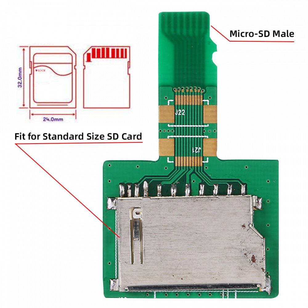 5pcs/lot Micro SD TF Memory Card Kit Male to Standard SD Female Extension Adapter Extender PCBA Reader for Car GPS Phone EP-036-5PCS