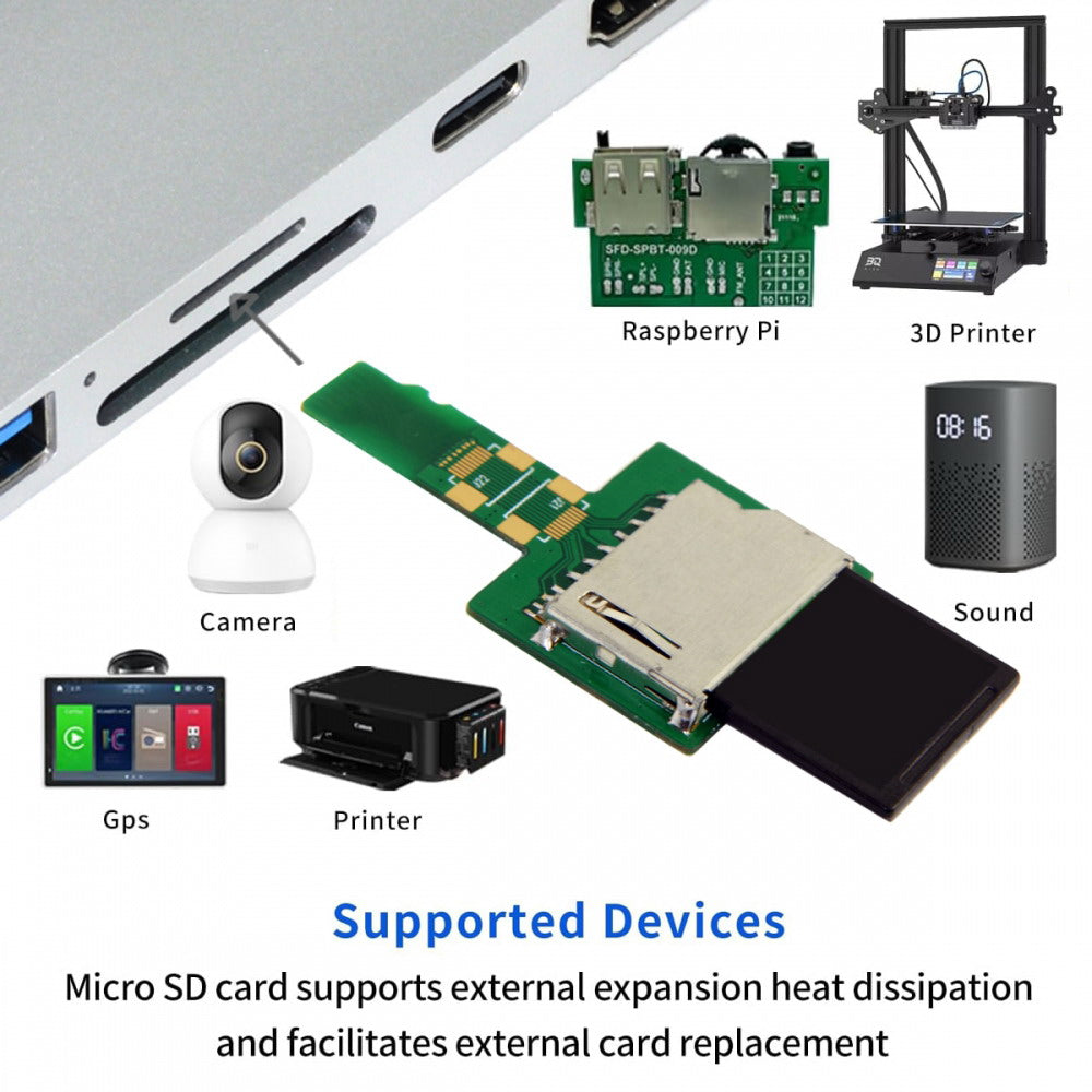 5pcs/lot Micro SD TF Memory Card Kit Male to Standard SD Female Extension Adapter Extender PCBA Reader for Car GPS Phone EP-036-5PCS