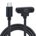 USB-C 480Mbps Type-C Male to Up Angled Female Extension Data Screw Locking Cable for Camera VR UC-171-0.3M