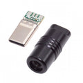 USB 3.1 Type-C Male Plug Connector Solder Type with Aluminum Alloy Shell Black Customization for 4.0mm~6.0mm Cable CN-026-BK