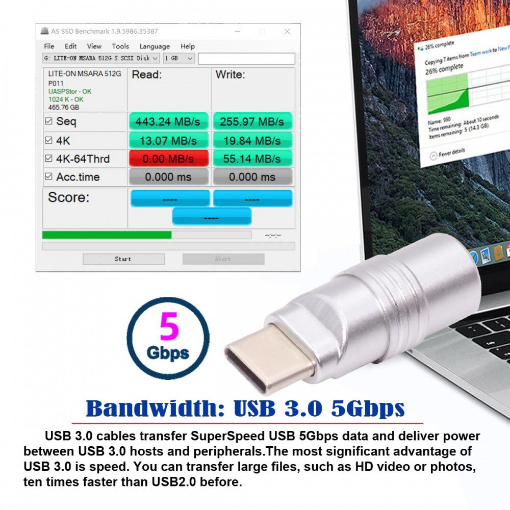 USB 3.1 Type-C Male Plug Connector Solder Type with Aluminum Alloy Shell Silver Customization for 4.0mm~6.0mm Cable CN-026-SL