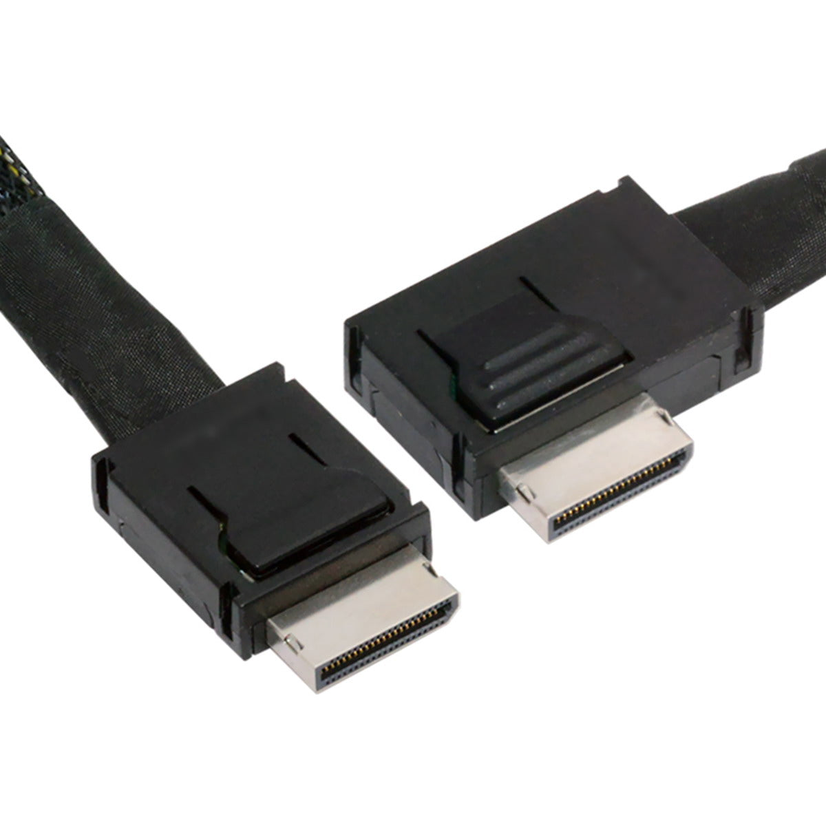 Left Angled 90 Degree OcuLink PCIe 4.0 PCI-Express SFF-8611 4i to SFF-8611 Data Active Cable for eGPU SSD 50cm SF-014-LE