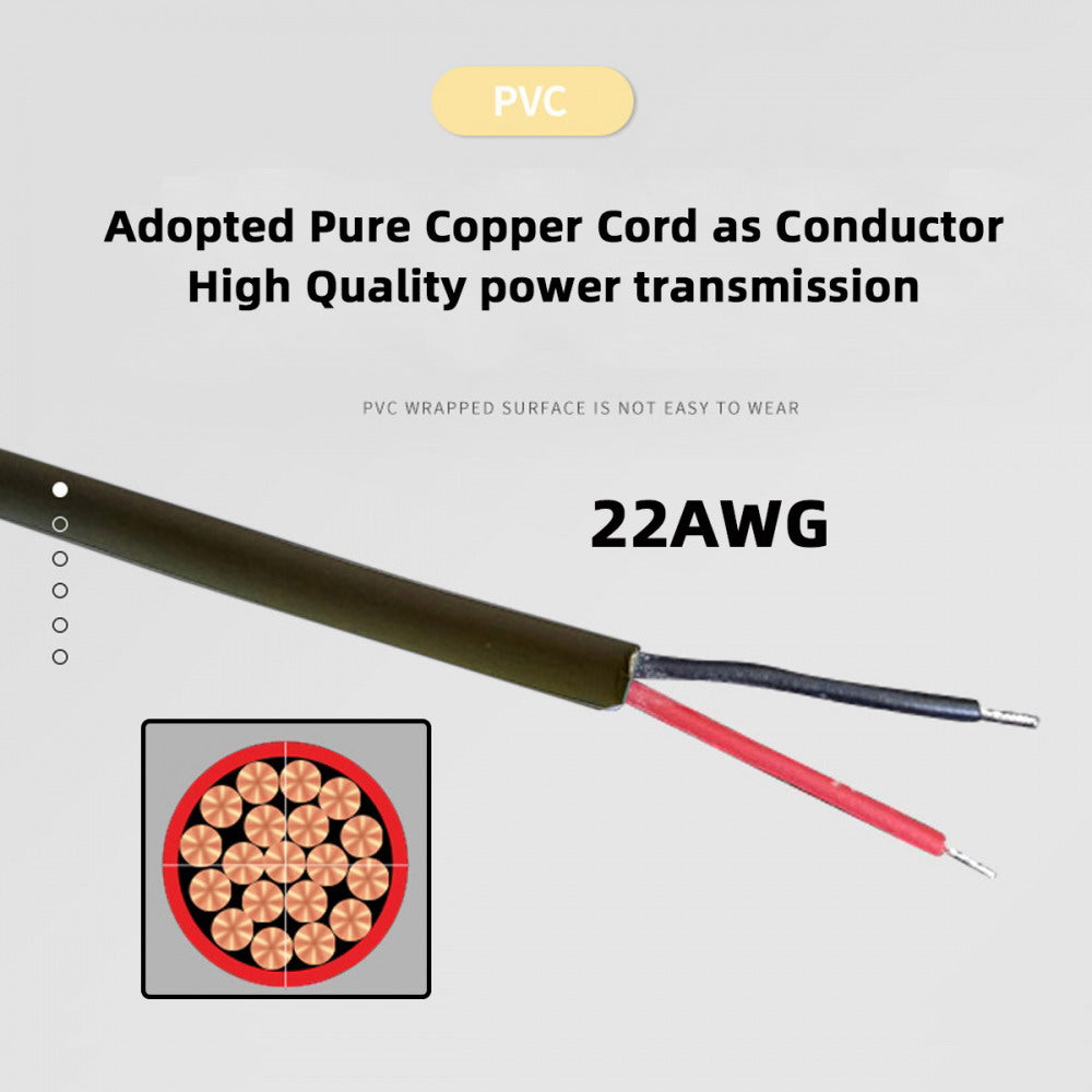 USB Type-A Male to Dual 5.5x2.1mm DC 5V Power Plug Splitter Right Angled 90 Degree Connector Charge Cable U2-077-RI
