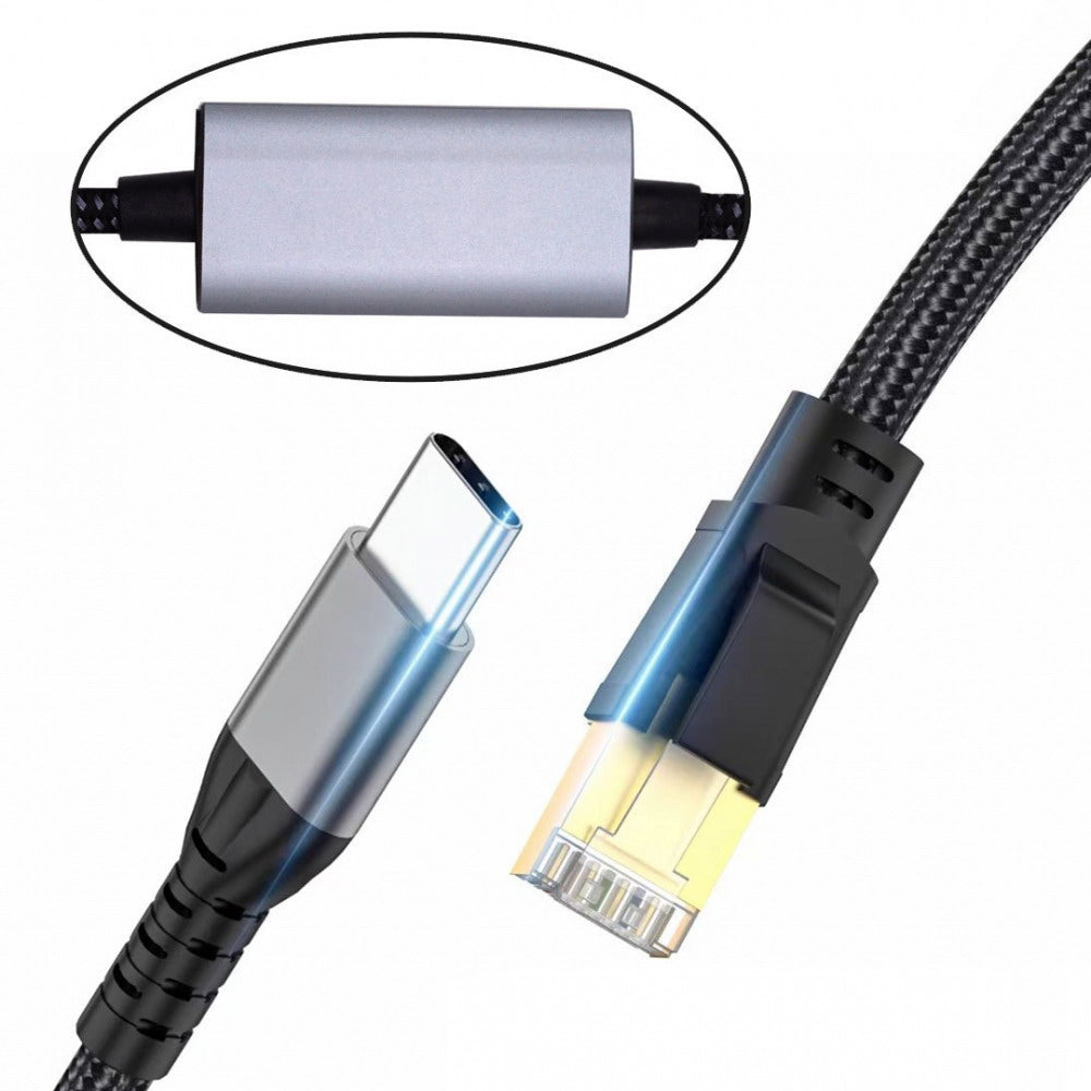 USB-C to Ethernet Cable USB Type-C to RJ45 Male Cord Directly Connected 1000Mbps Gigabit LAN Network Compatible with Thunderbolt3 UT-024-TC