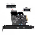 Type-E USB 3.1 Front Panel Socket & USB3.0 19Pin/20Pin & Dual Type-C USB-C to PCI-E Express Card Adapter ASM3142 VL822 UC-083-4P