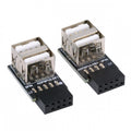 2pcs/lot 9Pin 10Pin Motherboard Female Header to Dual USB 2.0 Female Adapter Horizontal Type U2-029-AF002